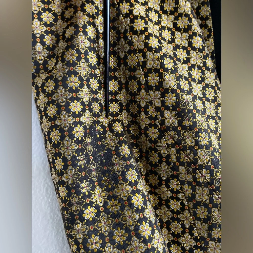 Early 1900s Black and Gold Silk Brocade Coat Designer Helene Pons Studio - Picture 10 of 16